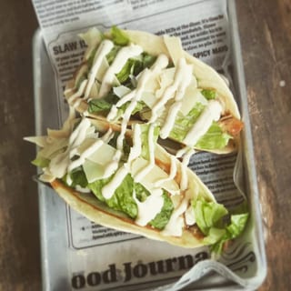 Flaming Caesar Tacos