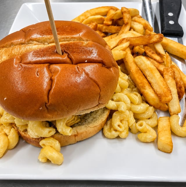 The Cheezy Mac Burger.