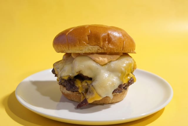 Fire Pit Stack Burger.